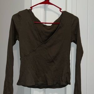 H&M Army Green Crop Top